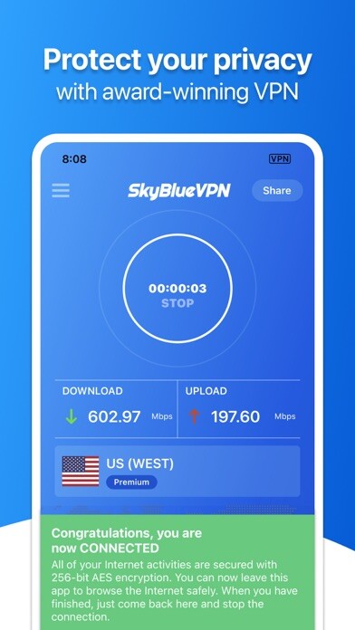 Emulate iPhone app SkyBlueVPN: VPN Fast & Secure using MyAndroid Emulate iPhone app SkyBlueVPN: VPN Fast & Secure using MyAndroid