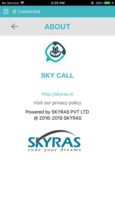 Emulate iPhone app SKY-CALL using MyAndroid