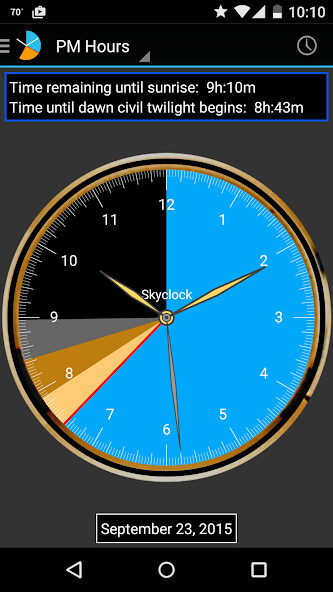 Run android online APK Skyclock - The sunrise/sunset twilight calculator! from MyAndroid or emulate Skyclock - The sunrise/sunset twilight calculator! using MyAndroid Run android online APK Skyclock - The sunrise/sunset twilight calculator! from MyAndroid or emulate Skyclock - The sunrise/sunset twilight calculator! using MyAndroid