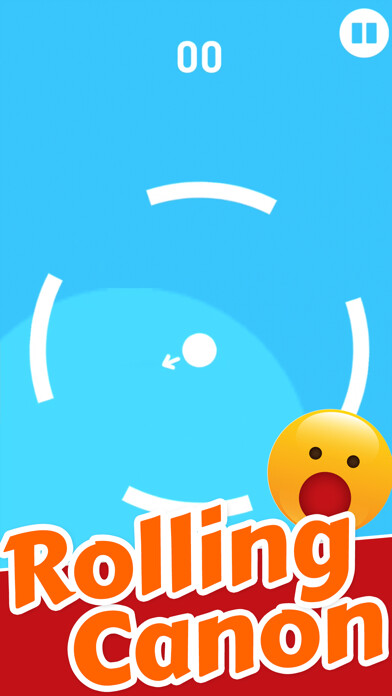 Emulate iPhone app Sky Dashed Rolling Canon - Can You Score 10? using MyAndroid