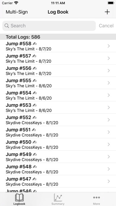 Emulate iPhone app Skydive LogBook using MyAndroid Emulate iPhone app Skydive LogBook using MyAndroid