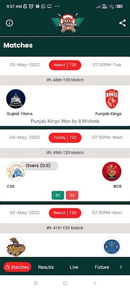 Run android online APK SkyExchange Cricket Live Line from MyAndroid or emulate SkyExchange Cricket Live Line using MyAndroid