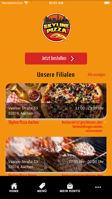 Emulate iPhone app Skyline Pizza using MyAndroid Emulate iPhone app Skyline Pizza using MyAndroid