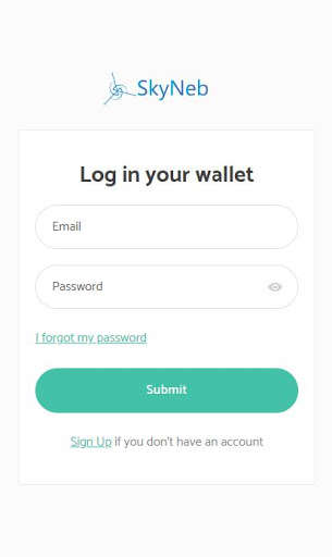 Run android online APK SkyNeb Wallet from MyAndroid or emulate SkyNeb Wallet using MyAndroid