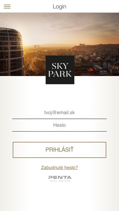 Emulate iPhone app SkyPark Bratislava using MyAndroid