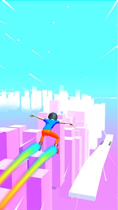 Emulate iPhone app Sky Roller Skating Girl using MyAndroid