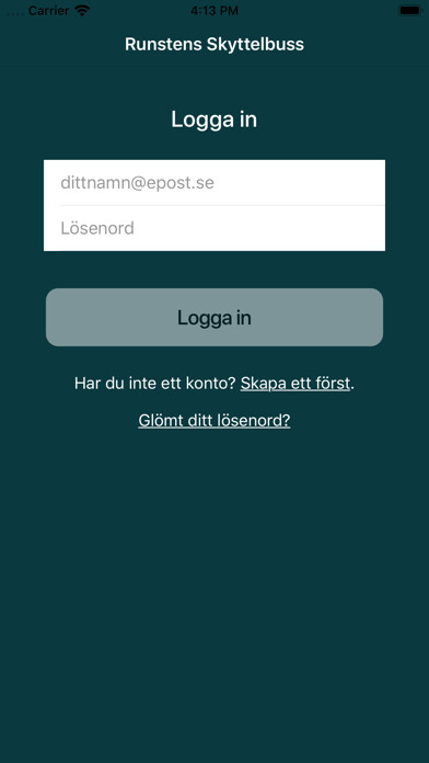 Emulate iPhone app Skyttelbuss using MyAndroid