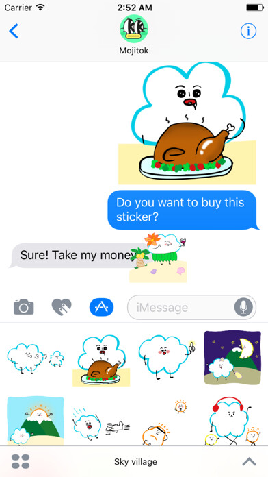 Emulate iPhone app Sky village Stickers using MyAndroid Emulate iPhone app Sky village Stickers using MyAndroid