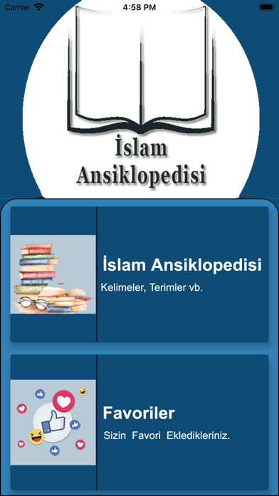 Emulate iPhone app İslam Ansiklopedisi Netsiz using MyAndroid