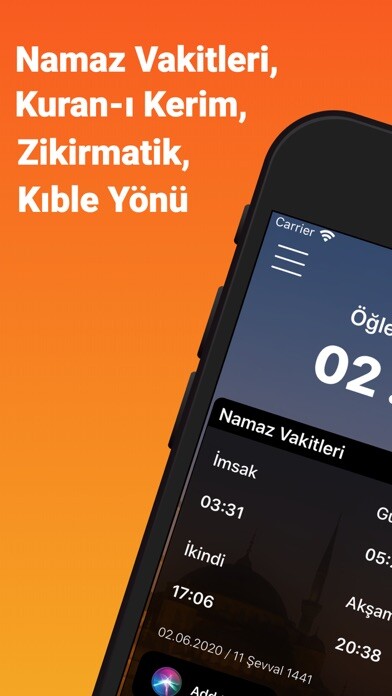 Emulate iPhone app İslam Vakti - Ezan Vakitleri using MyAndroid