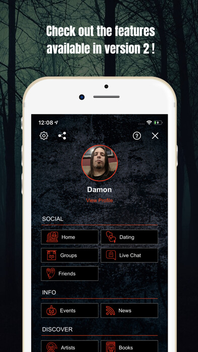 Emulate iPhone app Slasher Horror Social Network using MyAndroid