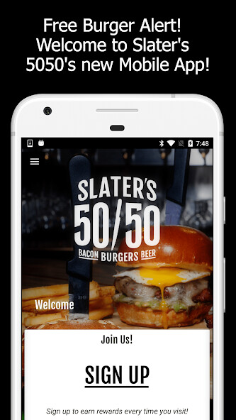 Run android online APK Slaters 5050 Burgers Bacon Beer from MyAndroid or emulate Slaters 5050 Burgers Bacon Beer using MyAndroid