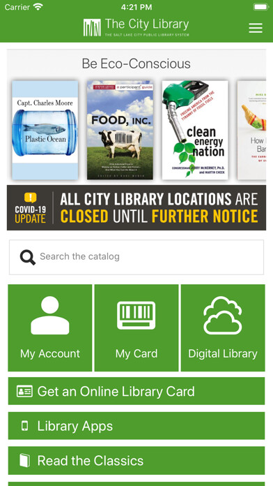 Emulate iPhone app SLC Public Library using MyAndroid