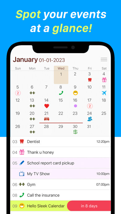 Emulate iPhone app Sleek Calendar using MyAndroid Emulate iPhone app Sleek Calendar using MyAndroid