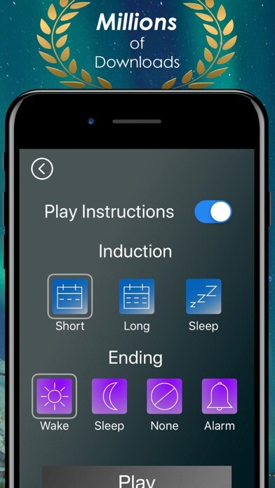 Emulate iPhone app Sleep Deep - Guided Relaxation using MyAndroid