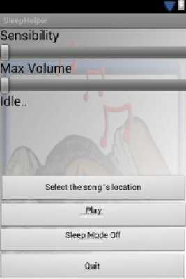 Emulate Android APK Sleep Helper with music