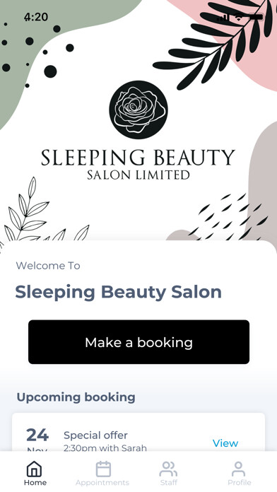 Emulate iPhone app Sleeping Beauty Salon using MyAndroid Emulate iPhone app Sleeping Beauty Salon using MyAndroid