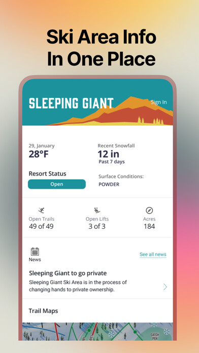Emulate iPhone app Sleeping Giant Ski Area using MyAndroid Emulate iPhone app Sleeping Giant Ski Area using MyAndroid