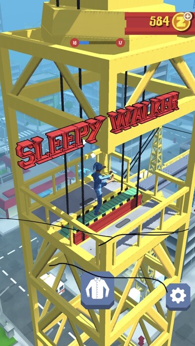 Emulate iPhone app Sleepy Walker - Shaky Heights using MyAndroid