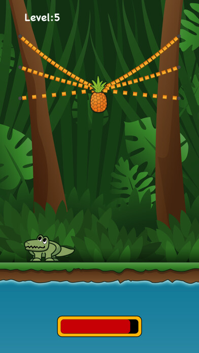 Emulate iPhone app Slice The String: Feed Animal using MyAndroid