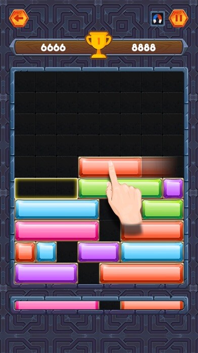 Emulate iPhone app Slide Block : Jewel Dropdom using MyAndroid