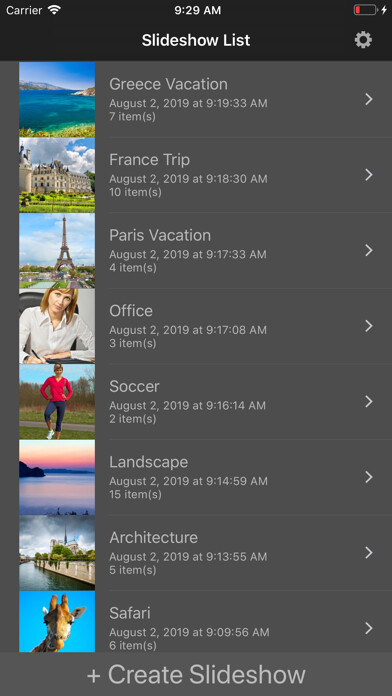 Emulate iPhone app SlideFlow - Slideshow on TV using MyAndroid