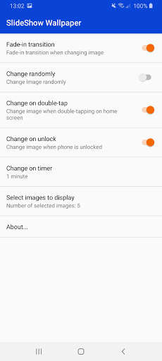Run android online APK SlideShow Wallpaper from MyAndroid or emulate SlideShow Wallpaper using MyAndroid
