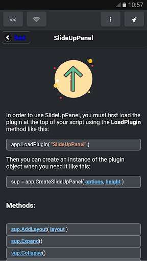 Run android online APK SlideUpPanel - For DroidScript from MyAndroid or emulate SlideUpPanel - For DroidScript using MyAndroid Run android online APK SlideUpPanel - For DroidScript from MyAndroid or emulate SlideUpPanel - For DroidScript using MyAndroid