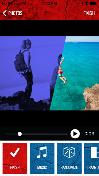 Emulate iPhone app Slidezilla - make videos with awesome transitions and filters (was Mega Slideshow) using MyAndroid Emulate iPhone app Slidezilla - make videos with awesome transitions and filters (was Mega Slideshow) using MyAndroid