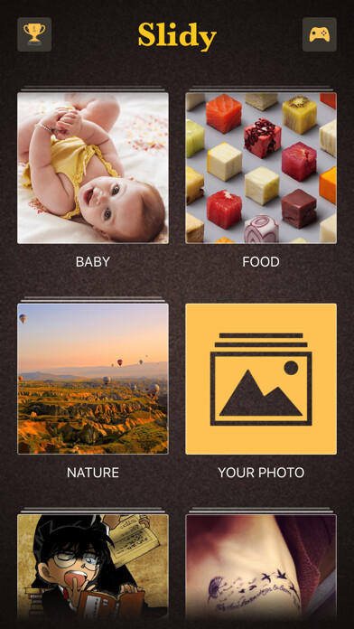 Emulate iPhone app Slidy Picture Puzzles using MyAndroid