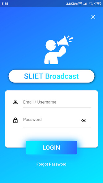 Run android online APK SLIET Broadcast from MyAndroid or emulate SLIET Broadcast using MyAndroid