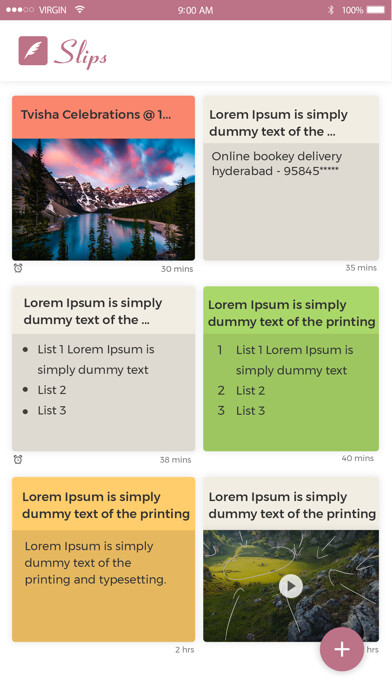 Emulate iPhone app Slips - Notepad using MyAndroid