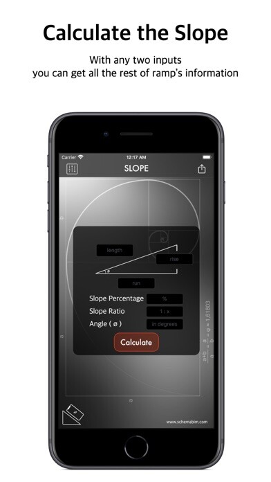 Emulate iPhone app Slope Calculation Tool using MyAndroid Emulate iPhone app Slope Calculation Tool using MyAndroid
