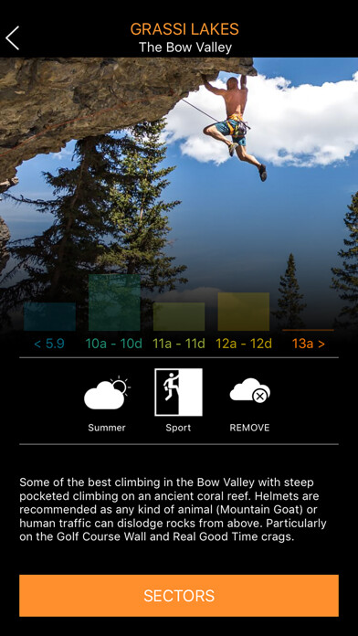 Emulate iPhone app Sloper Rock Climbing Guide using MyAndroid