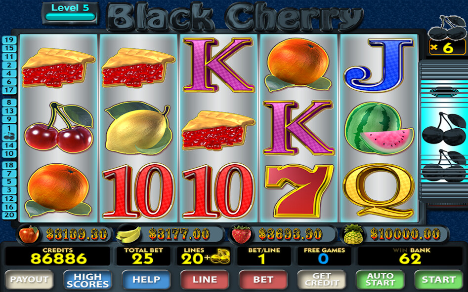 Emulate iPhone app Slots! Black Cherry using MyAndroid