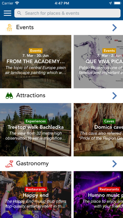 Emulate iPhone app Slovakia Travel using MyAndroid