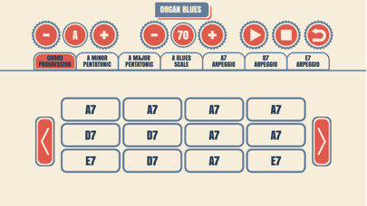 Emulate iPhone app Slow Blues Guitar Jam Tracks using MyAndroid
