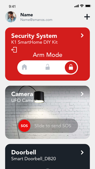 Emulate iPhone app smanos Home using MyAndroid