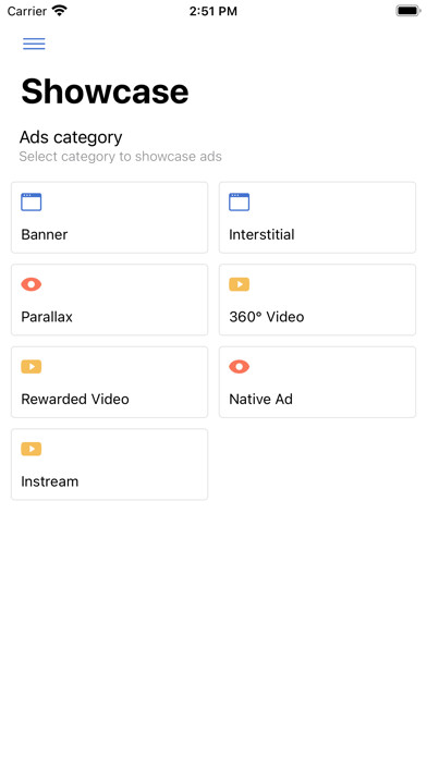 Emulate iPhone app Smart AdServer Showcase using MyAndroid