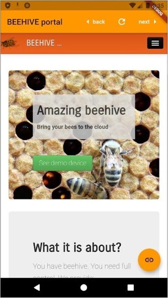 Run android online APK SmartBeehive Cloud from MyAndroid or emulate SmartBeehive Cloud using MyAndroid Run android online APK SmartBeehive Cloud from MyAndroid or emulate SmartBeehive Cloud using MyAndroid