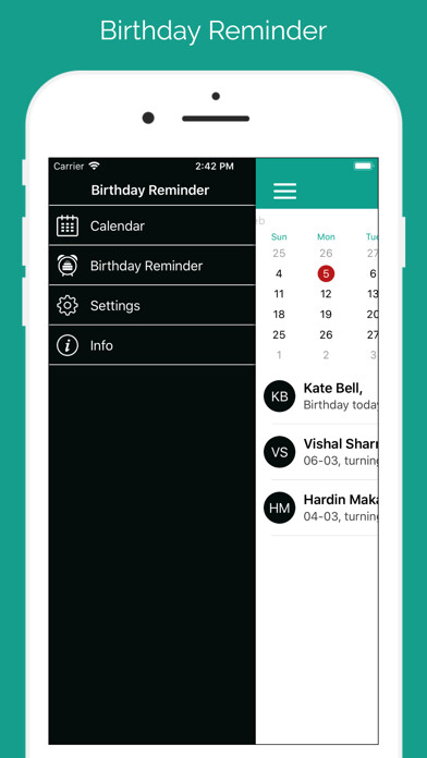Emulate iPhone app Smart Birthday Reminder using MyAndroid Emulate iPhone app Smart Birthday Reminder using MyAndroid