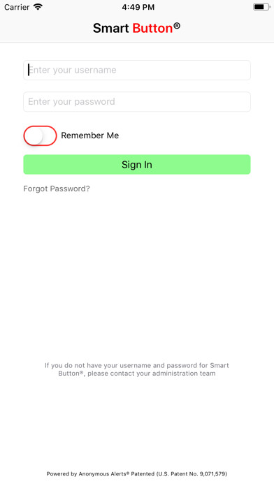 Emulate iPhone app Smart Button® Panic Button using MyAndroid