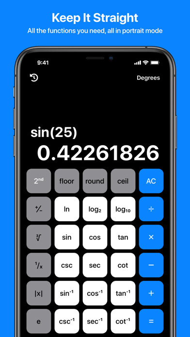 Emulate iPhone app SmartCalc Calculator using MyAndroid