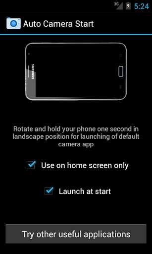 Emulate Android APK Smart Camera Start