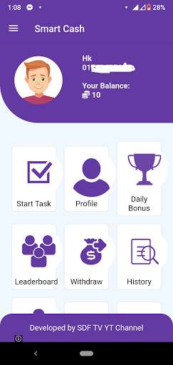 Run android online APK Smart Cash 2-An Easy Money Earning App For Free from MyAndroid or emulate Smart Cash 2-An Easy Money Earning App For Free using MyAndroid