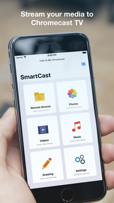 Emulate iPhone app SmartCast for ChromecastTV using MyAndroid