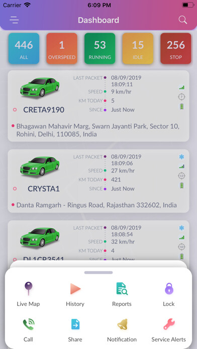 Emulate iPhone app Smart Circle Vehicle Tracking using MyAndroid Emulate iPhone app Smart Circle Vehicle Tracking using MyAndroid