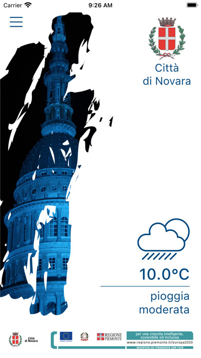 Emulate iPhone app SmartCity Novara using MyAndroid