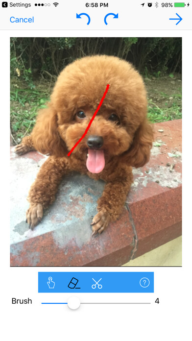 Emulate iPhone app SmartCut-images using MyAndroid