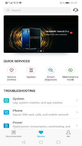 Run android online APK Smart diagnosis from MyAndroid or emulate Smart diagnosis using MyAndroid